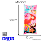 Almohada Súper Jumbo Ligera 120x50 Doble Vista Princesas Disney Providencia®