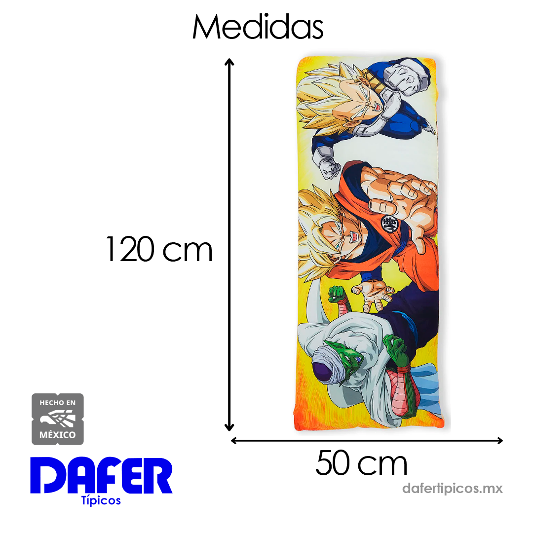 Almohada Súper Jumbo Ligera 120x50 Doble Vista Providencia® Dragon Ball Z