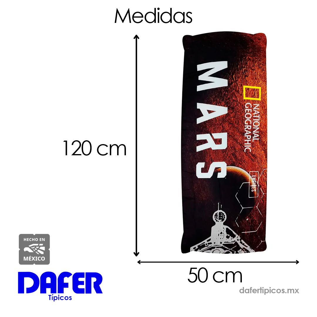 Almohada Súper Jumbo Ligera 120x50 Doble Vista Providencia® National Geographic Mars