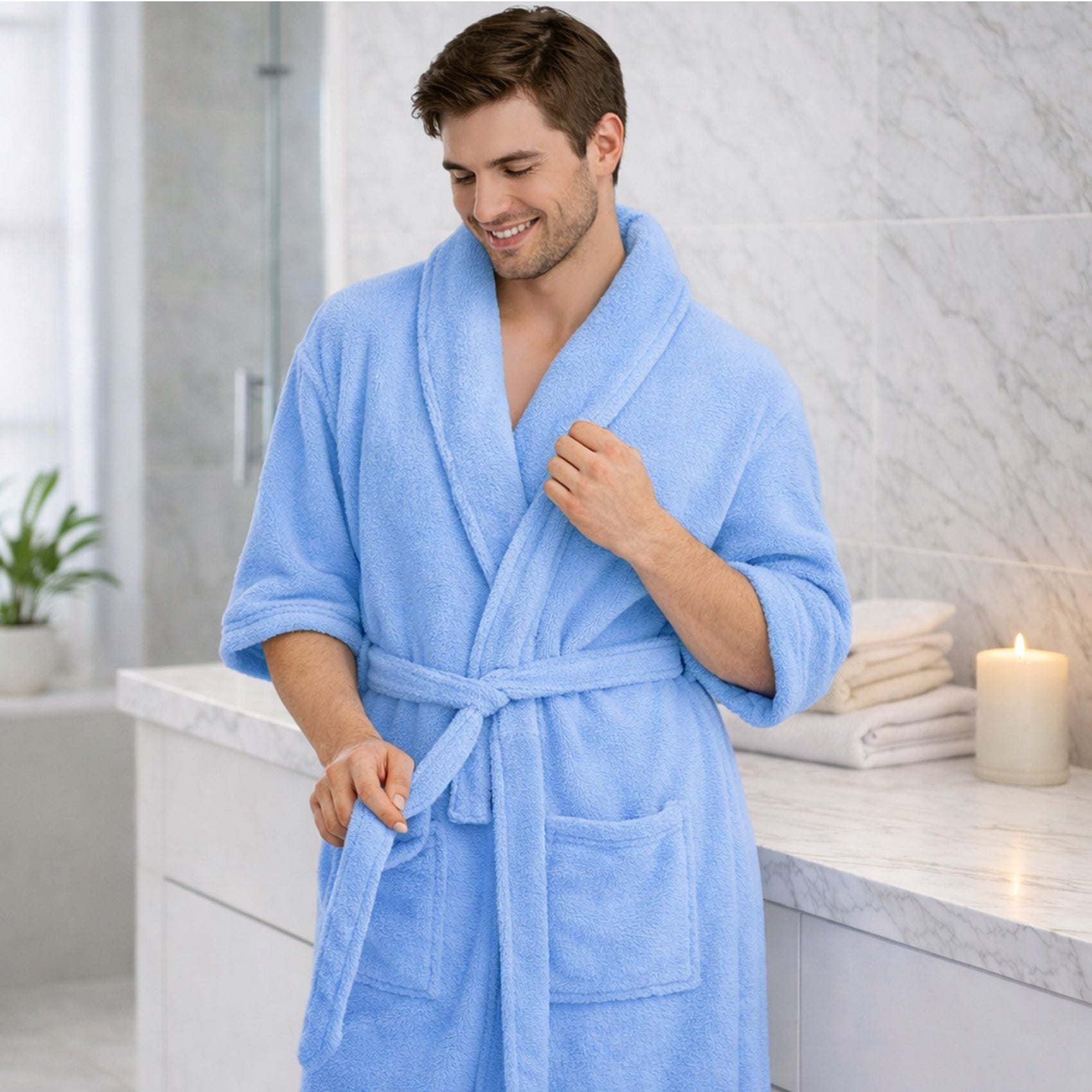 Bata De Baño Unisex Absorbente Unitalla Colores