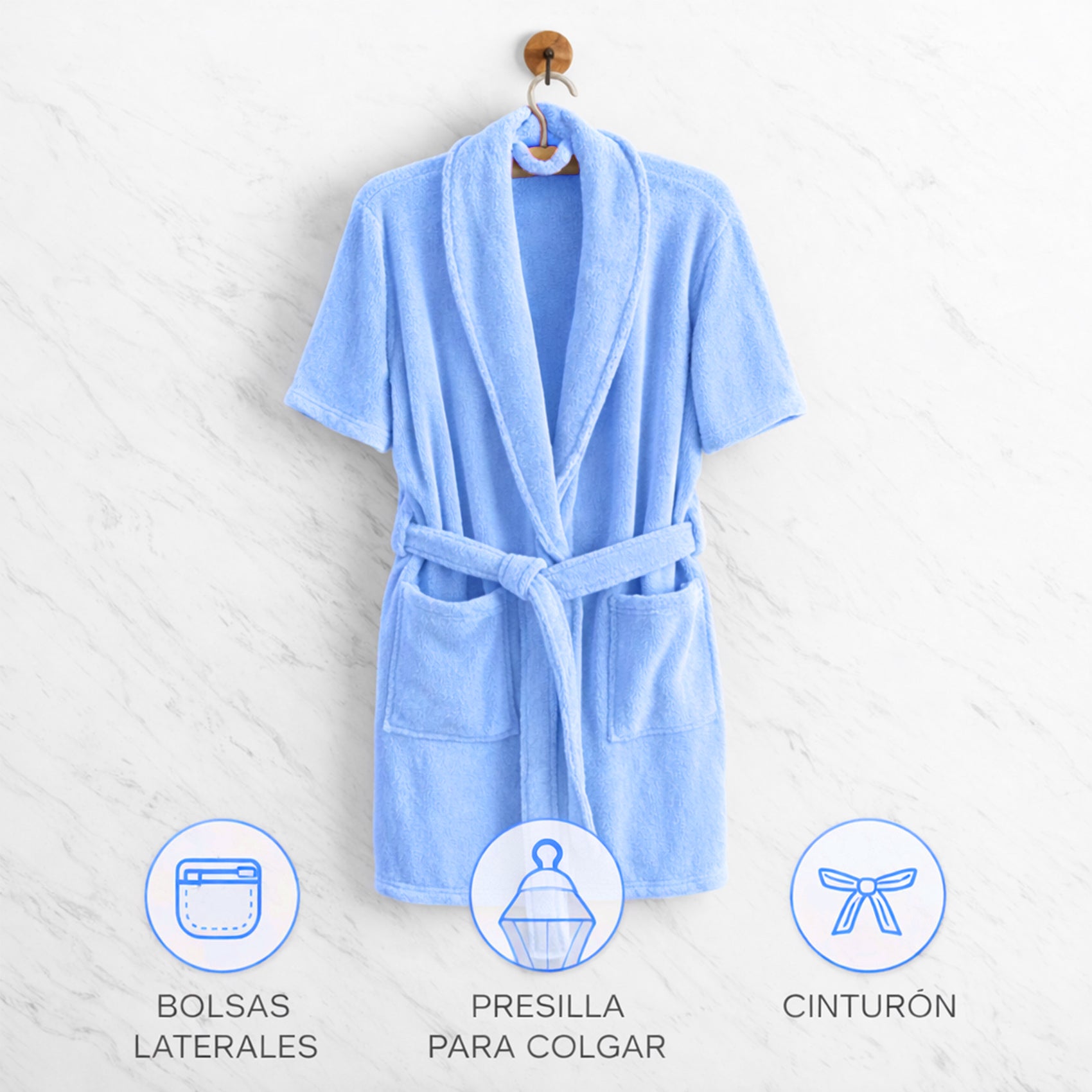Bata De Baño Unisex Absorbente Unitalla Colores