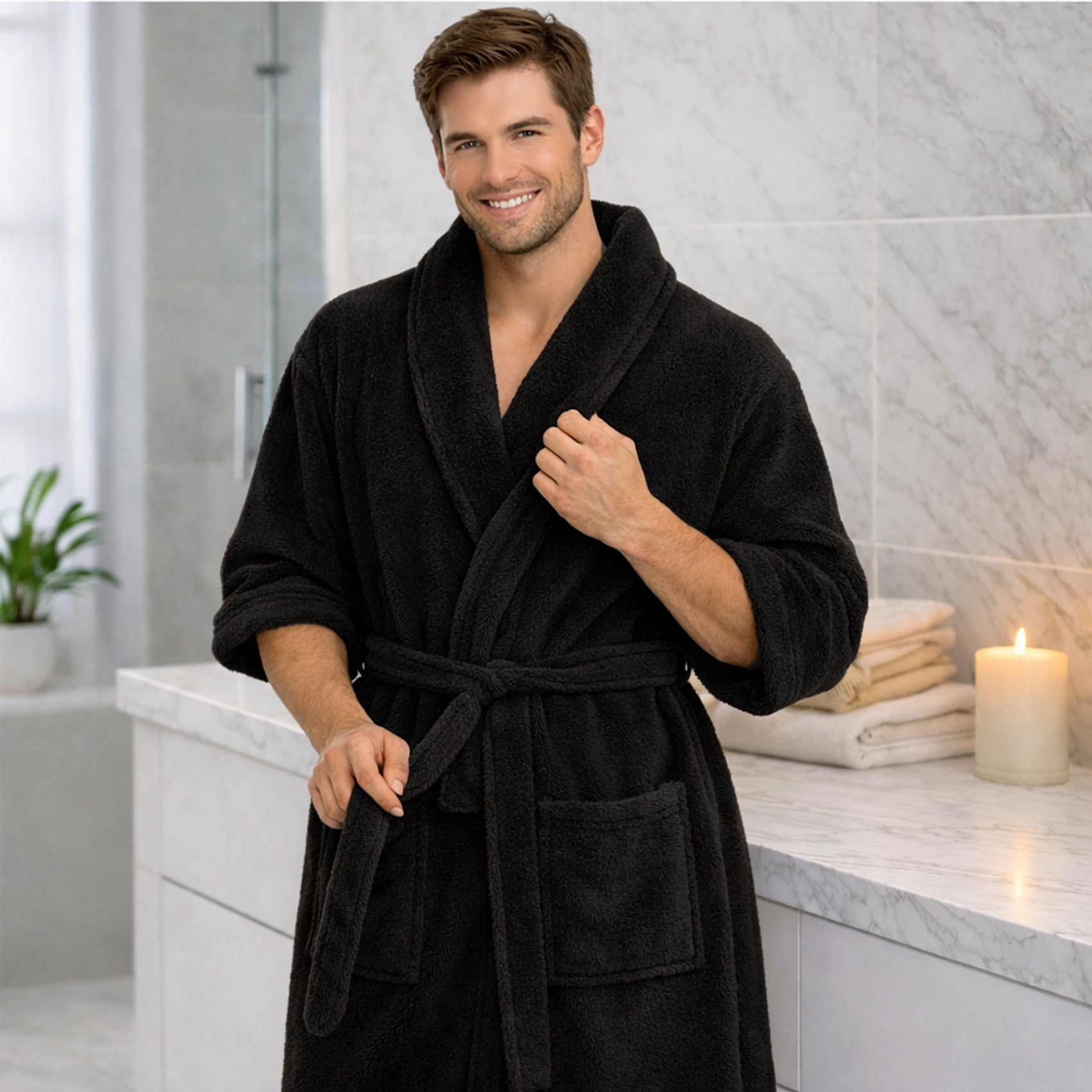 Bata De Baño Unisex Absorbente Unitalla Colores