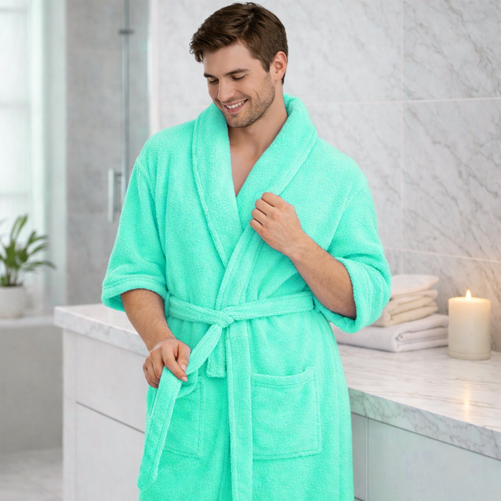 Bata De Baño Unisex Absorbente Unitalla Colores