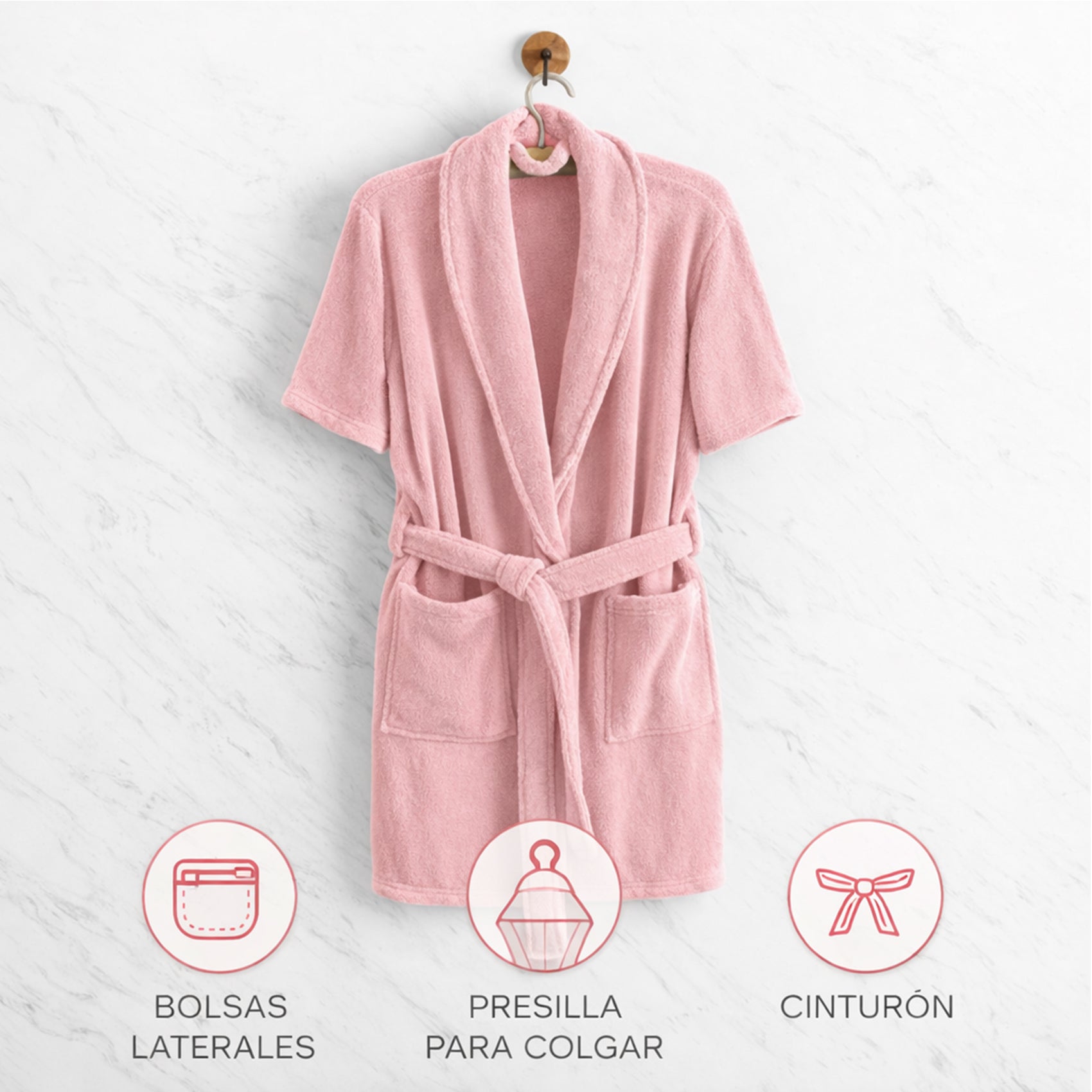 Bata De Baño Unisex Absorbente Unitalla Colores