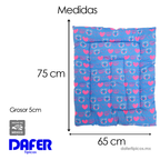 Tapete Estampado Y Acolchado Transportadora Para Mascota Ositos Corazones