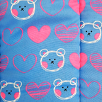 Tapete Estampado Y Acolchado Transportadora Para Mascota Ositos Corazones