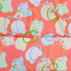 Tapete Estampado Y Acolchado Transportadora Para Mascota Ositos Rosa