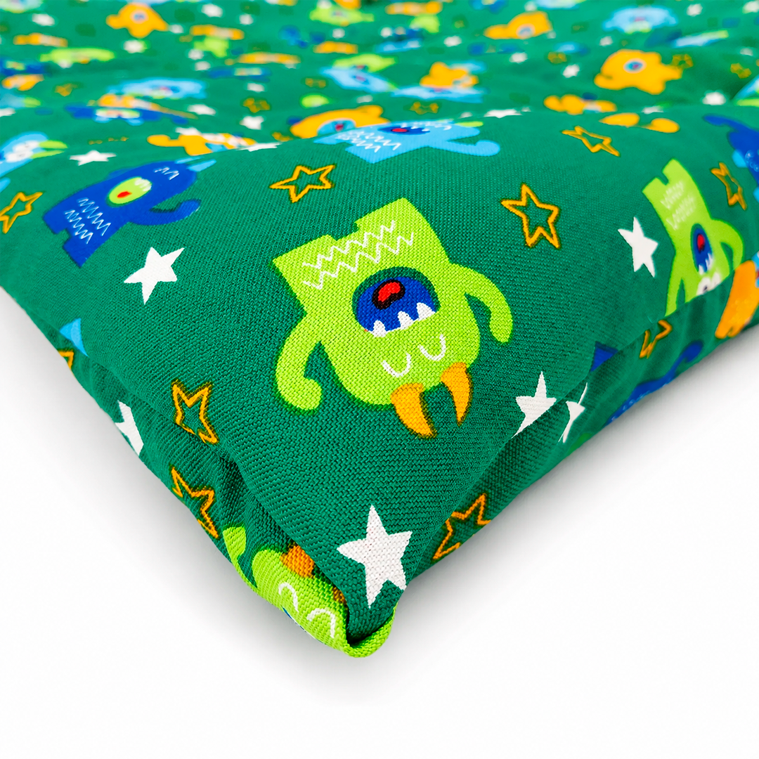 Tapete Estampado Y Acolchado Transportadora Para Mascota Mostritos