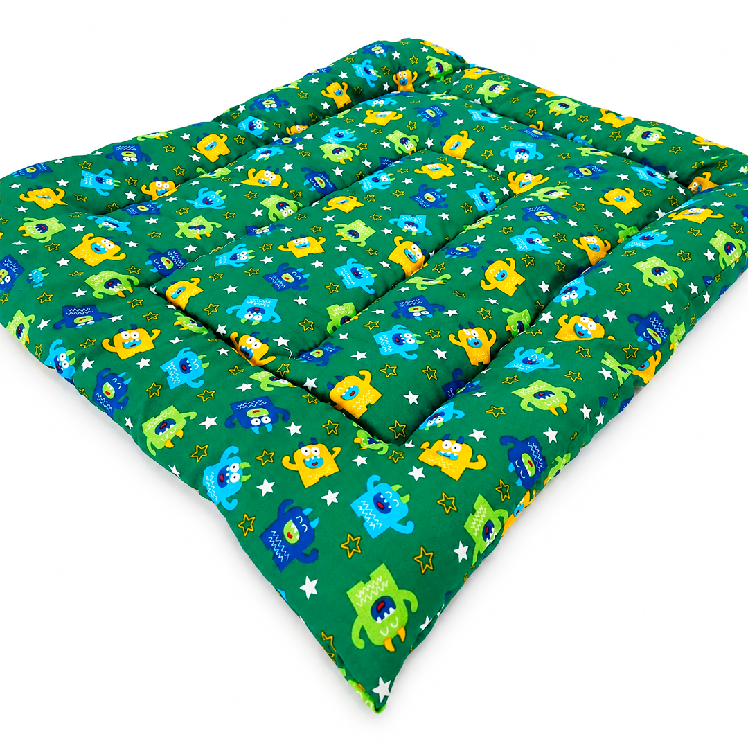 Tapete Estampado Y Acolchado Transportadora Para Mascota Mostritos