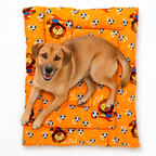 Tapete Estampado Y Acolchado Transportadora Para Mascota León Futbolista Amarillo