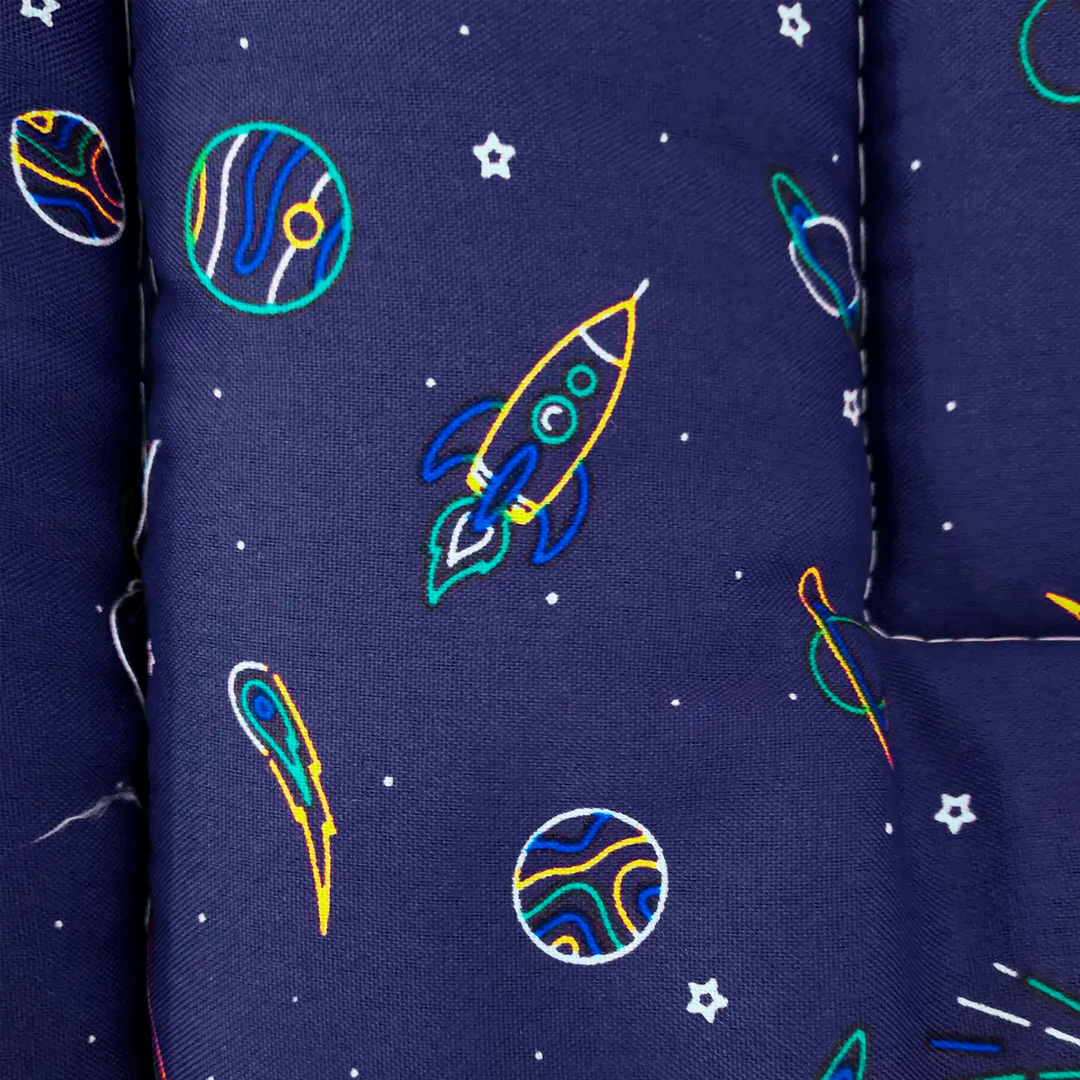 Tapete Estampado Y Acolchado Transportadora Para Mascota Estrellas y Meteoritos