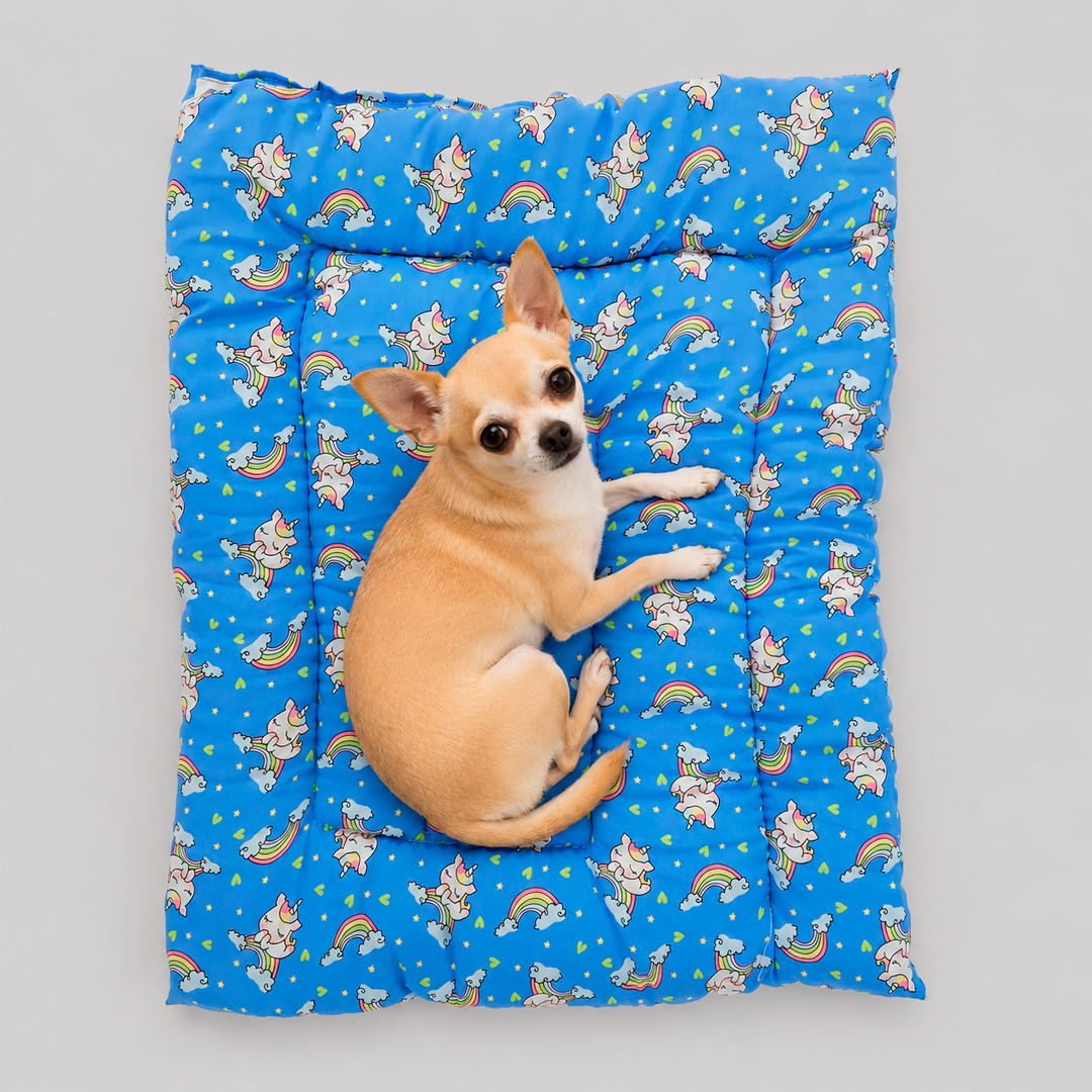 Tapete Estampado Y Acolchado Transportadora Para Mascota