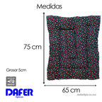 Tapete Estampado Y Acolchado Transportadora Para Mascota Huesitos