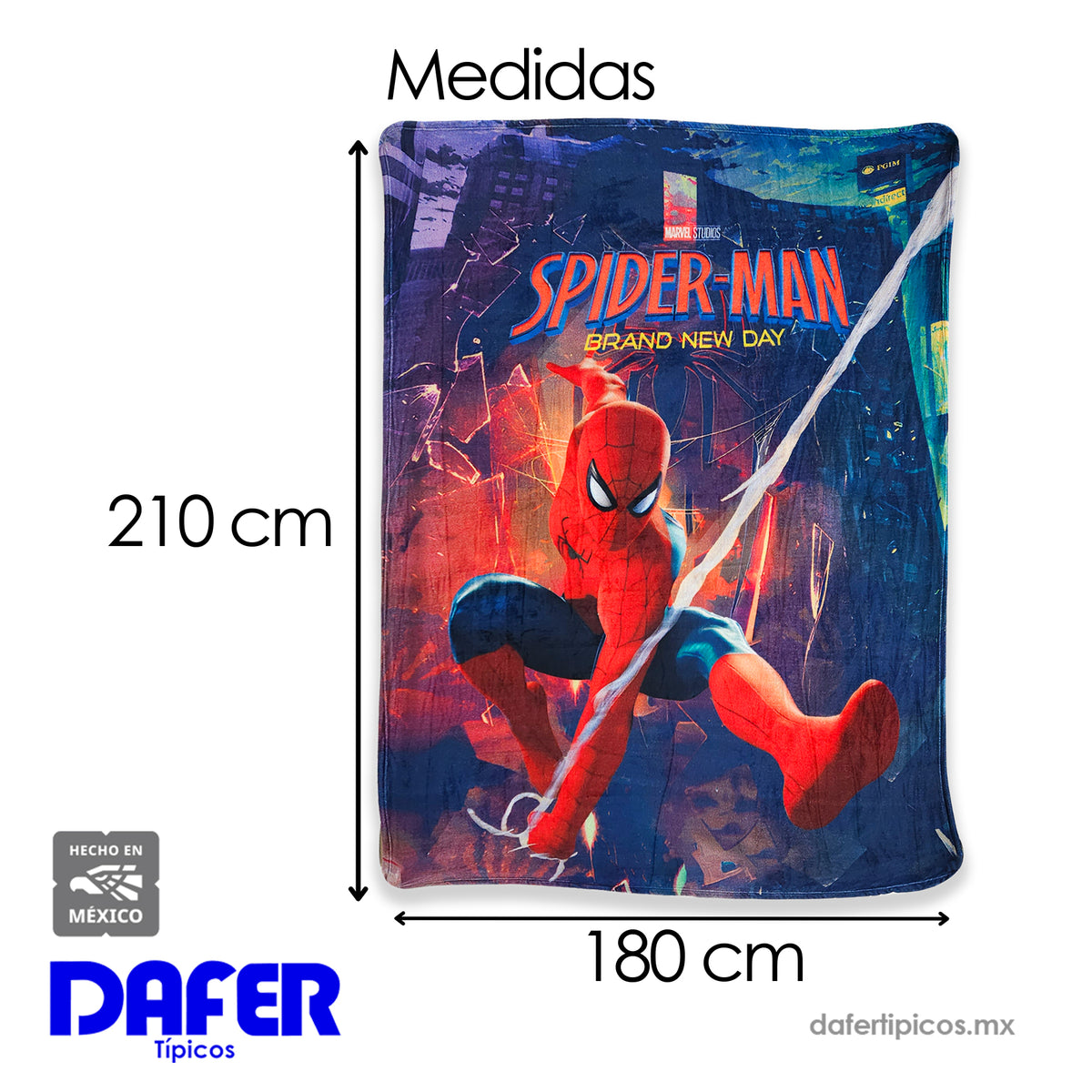 Cobertor Ligero Super Suave Matrimonial Diseños Providencia® Spiderman Brand New Day
