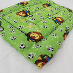 Tapete Estampado Y Acolchado Transportadora Para Mascota Leon Futbolista