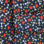 Tapete Estampado Y Acolchado Transportadora Para Mascota Huesitos