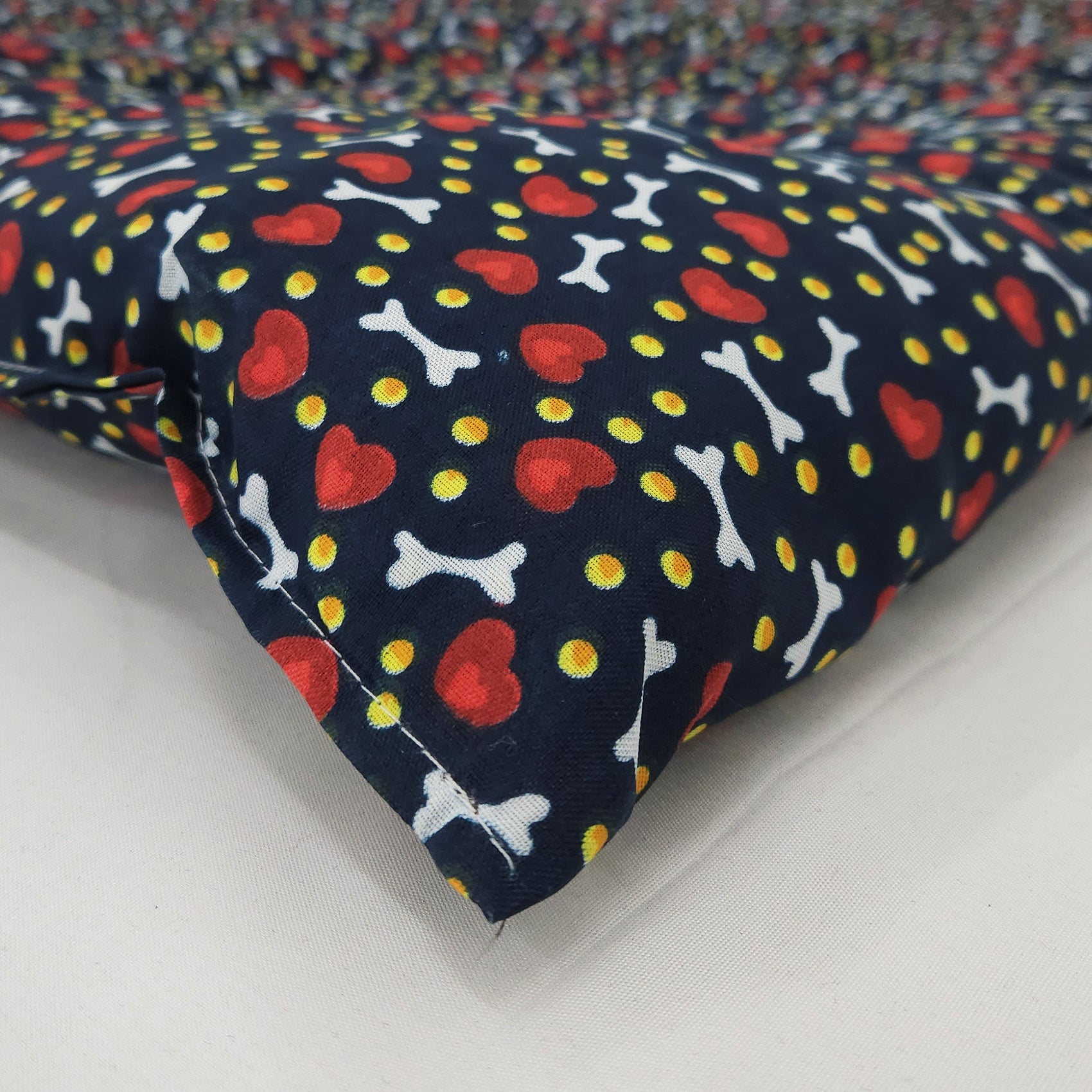 Tapete Estampado Y Acolchado Transportadora Para Mascota Huesitos