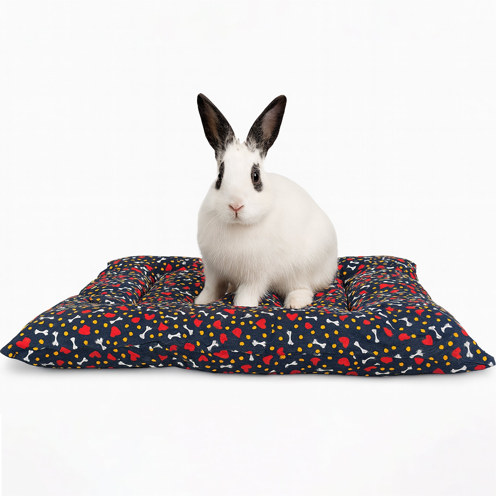 Tapete Estampado Y Acolchado Transportadora Para Mascota Huesitos