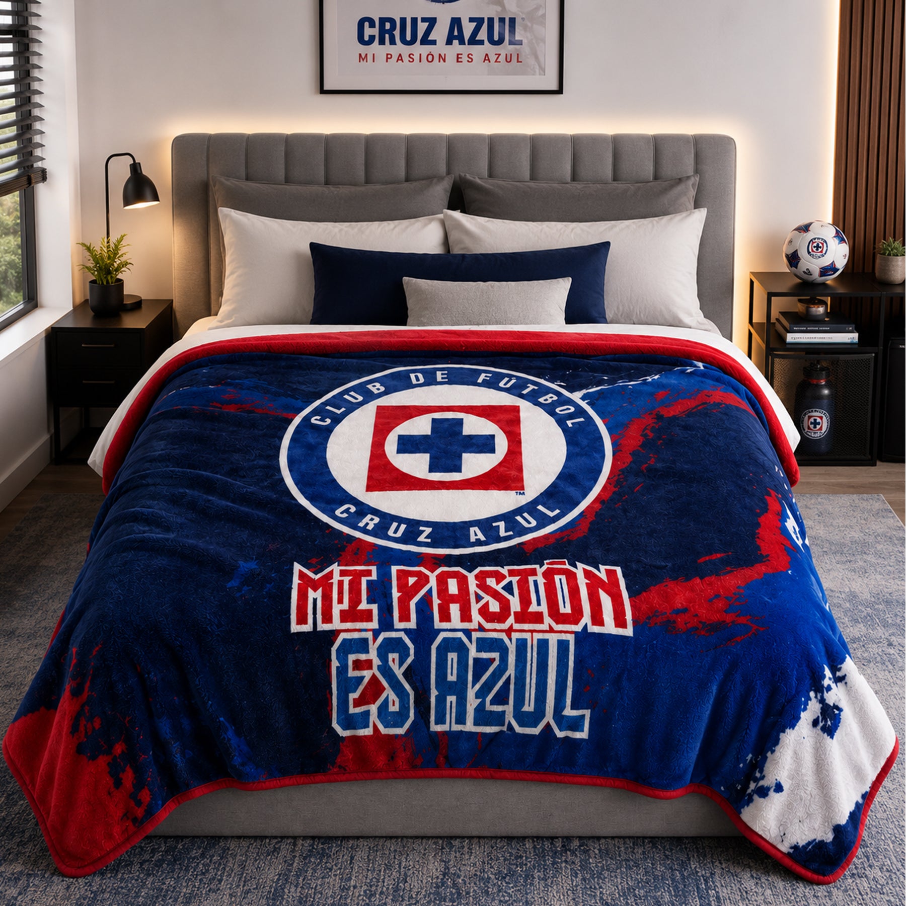 Cobertor Edredón De Borrega Matrimonial Providencia® Cruz Azul