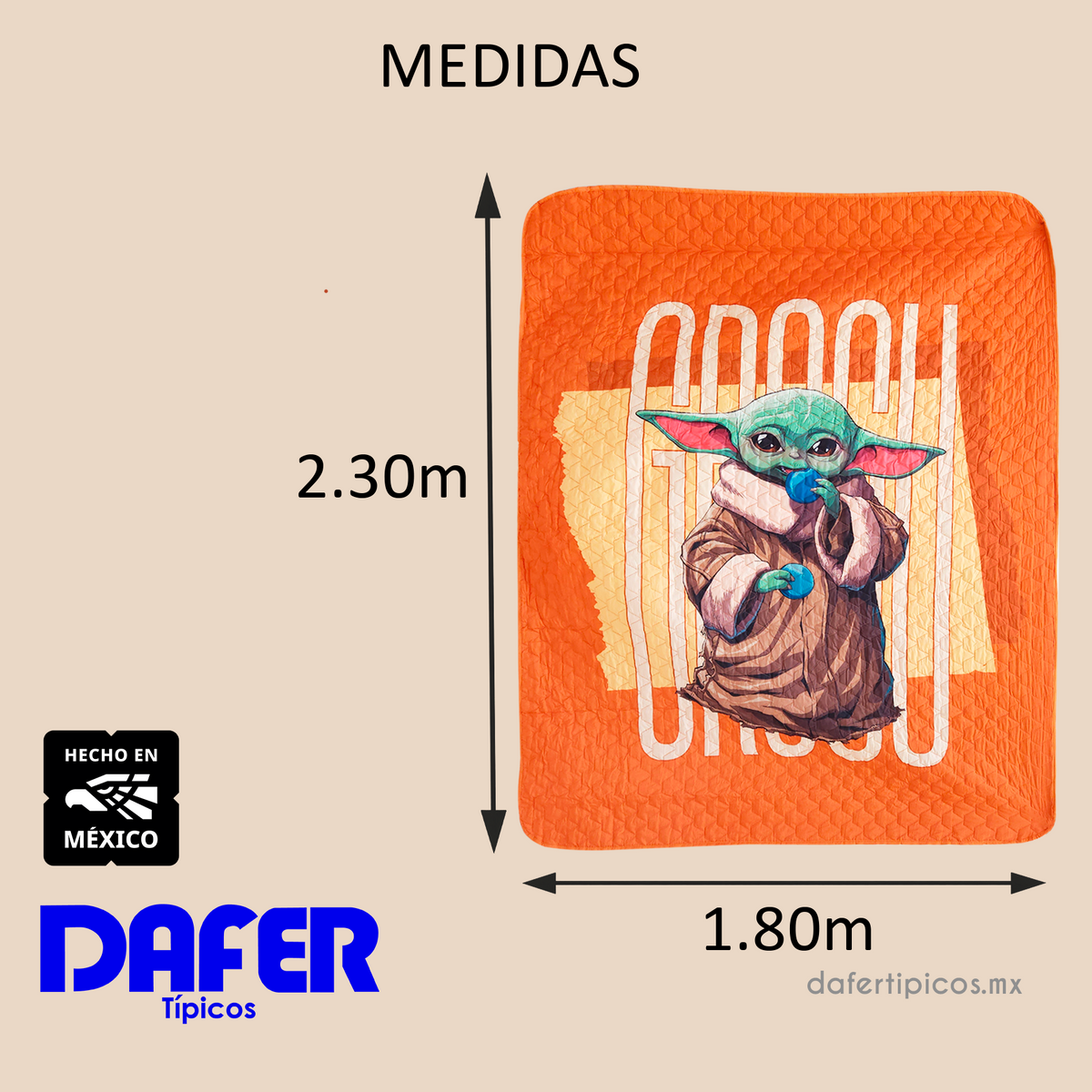 Colcha Capitonada Refrescante 1.80x2.20 Providencia® Grugu
