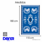 Jorongo Gaban Artesanal Mexicano Herraduras Azul