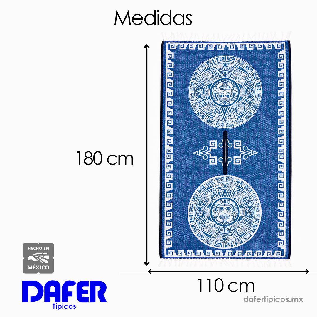 Jorongo Gaban Artesanal Mexicano Calendario Azul