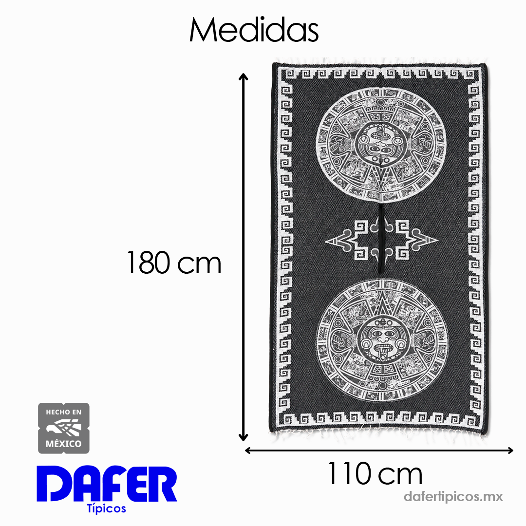 Jorongo Gaban Artesanal Mexicano Calendario Negro