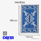 Jorongo Gaban Artesanal Mexicano Caballos Azul