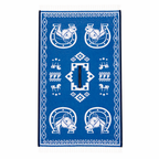 Jorongo Gaban Artesanal Mexicano Herraduras Azul