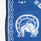Jorongo Gaban Artesanal Mexicano Herraduras Azul