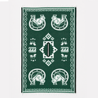 Jorongo Gaban Artesanal Mexicano Herraduras Verde Oscuro