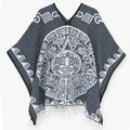 Jorongo Gaban Artesanal Mexicano Calendario Gris