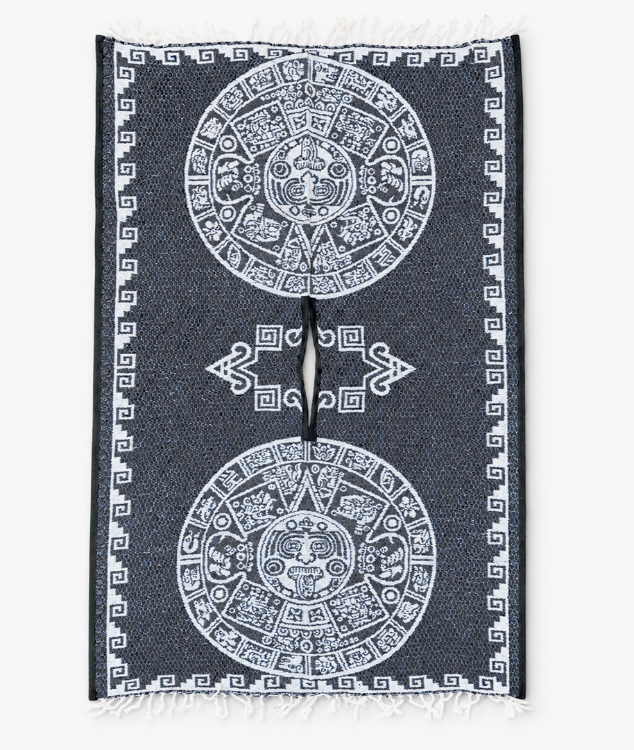 Jorongo Gaban Artesanal Mexicano Calendario Gris