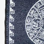 Jorongo Gaban Artesanal Mexicano Calendario Azul Oscuro