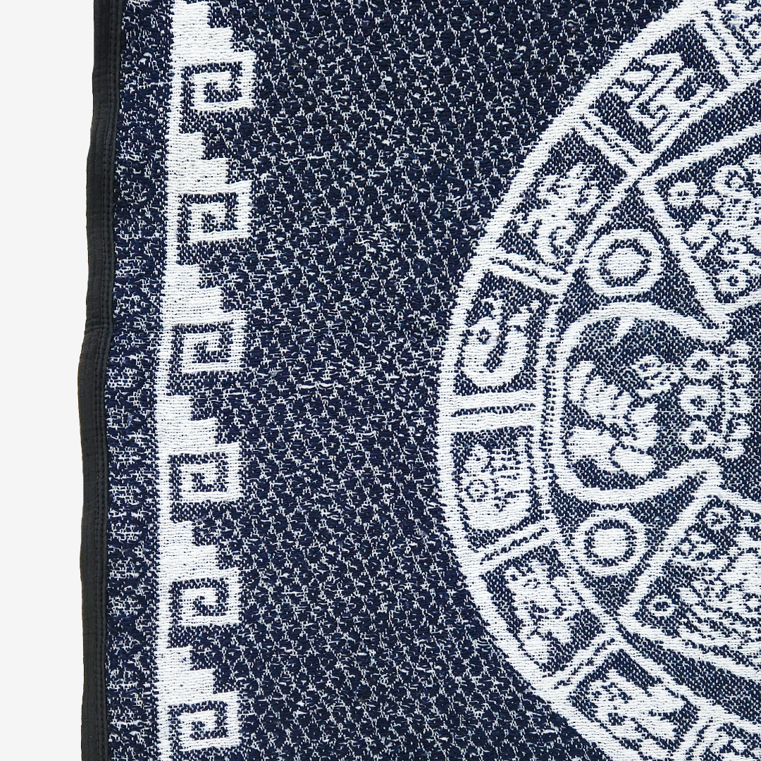 Jorongo Gaban Artesanal Mexicano Calendario Azul Oscuro