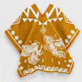 Jorongo Gaban Artesanal Mexicano Gallos Mostaza
