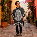 Jorongo Gaban Artesanal Mexicano Calendario Negro