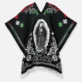 Jorongo Gaban Artesanal Mexicano Virgen Tricolor