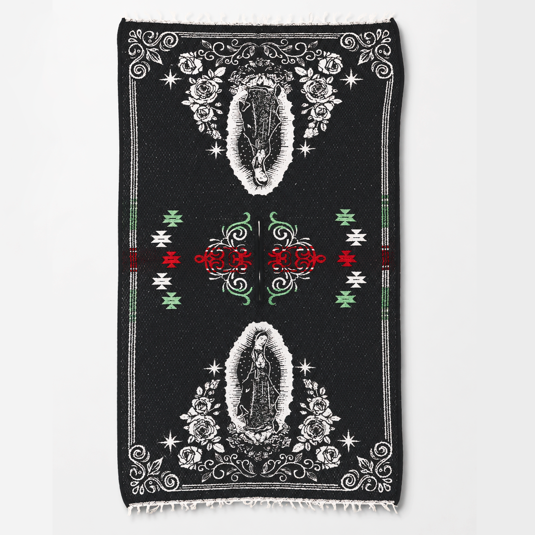 Jorongo Gaban Artesanal Mexicano Virgen Tricolor