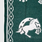 Jorongo Gaban Artesanal Mexicano Caballos Herradura Verde Oscuro