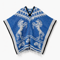 Jorongo Gaban Artesanal Mexicano Caballos Azul