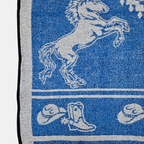 Jorongo Gaban Artesanal Mexicano Caballos Azul