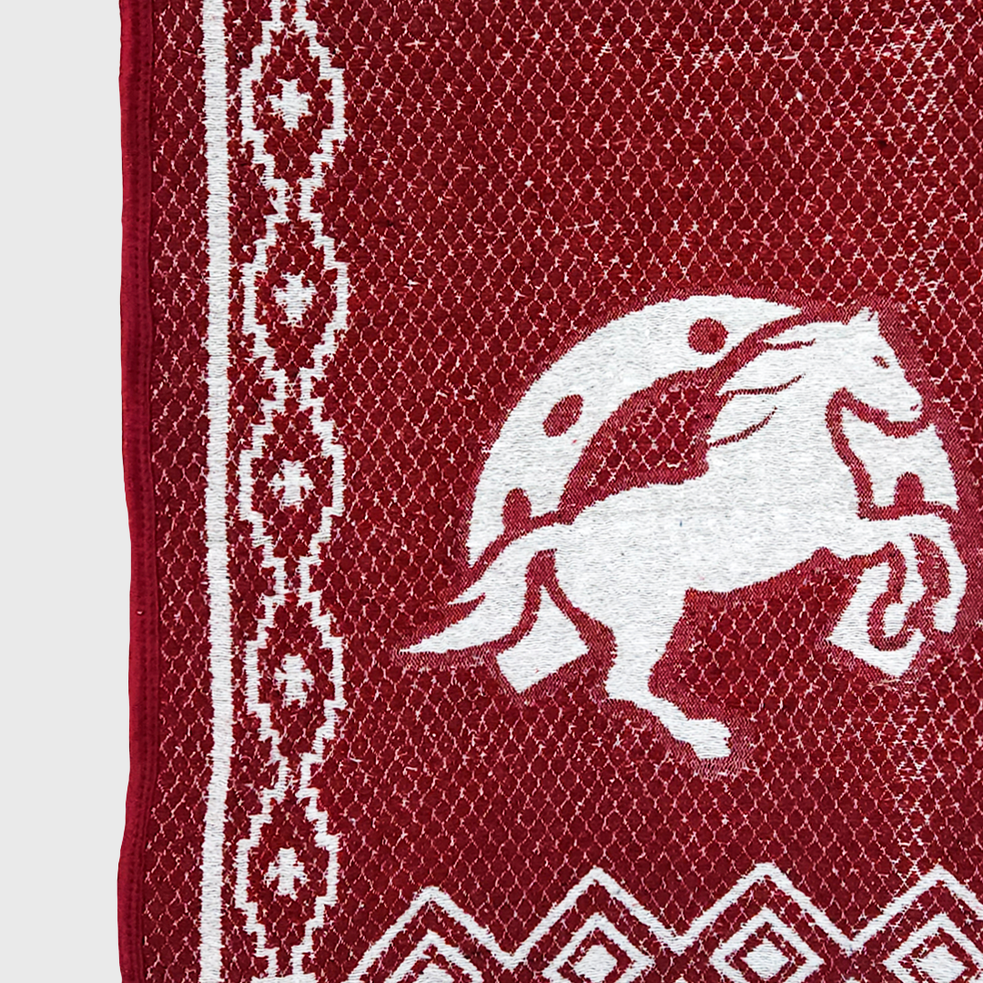 Jorongo Gaban Artesanal Mexicano Caballos Herradura Vino