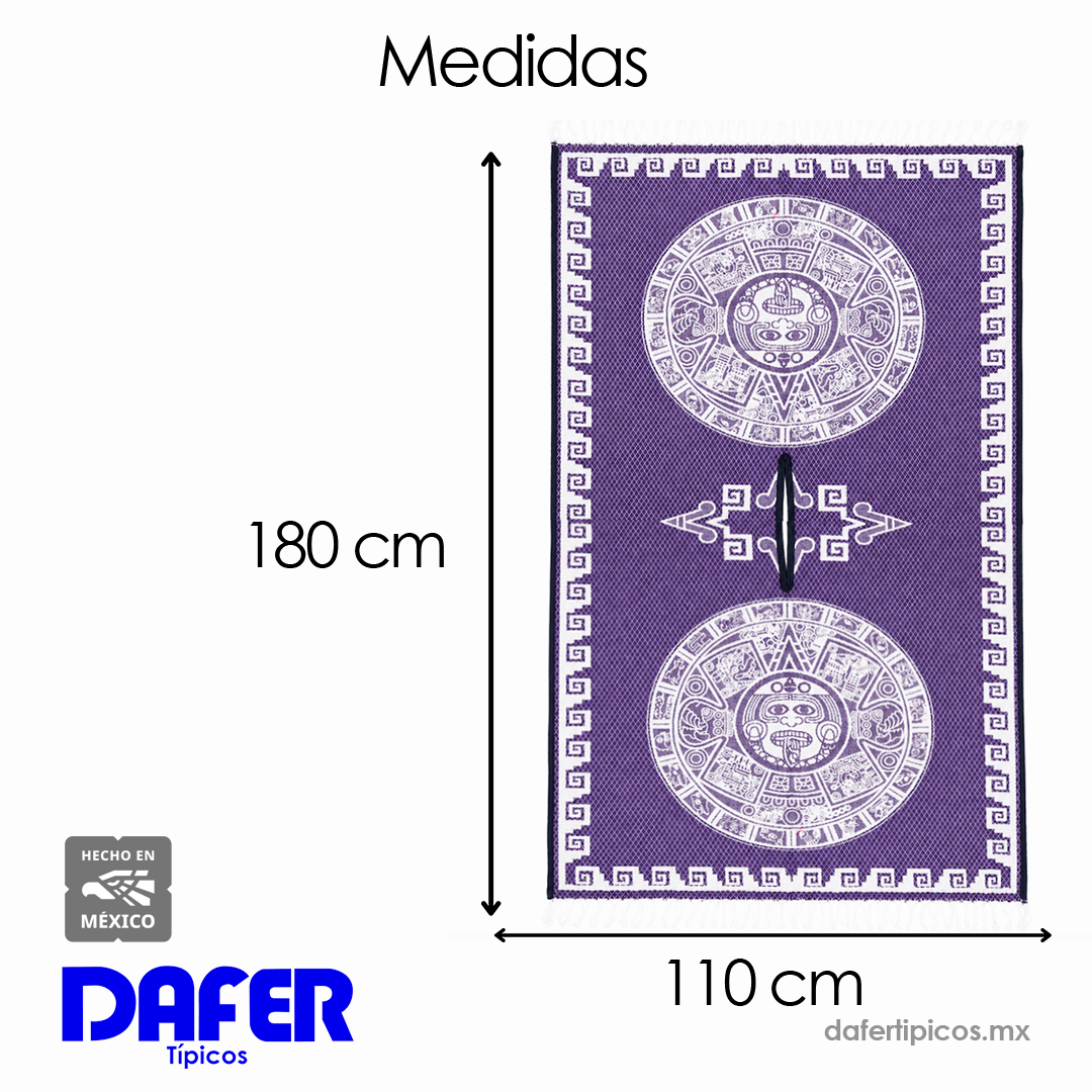 Jorongo Gaban Artesanal Mexicano Calendario Morado