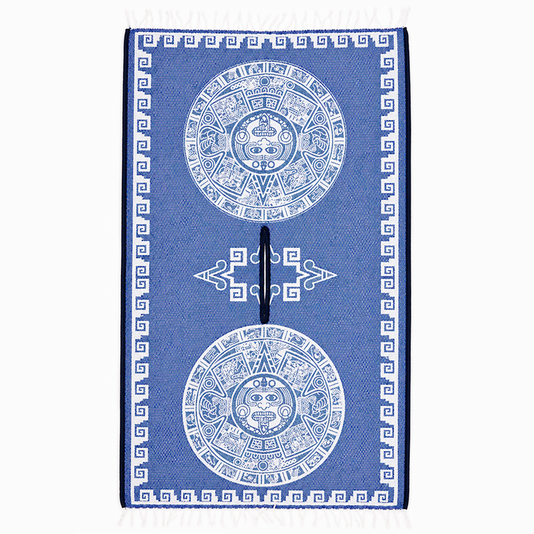 Jorongo Gaban Artesanal Mexicano Calendario Azul