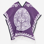 Jorongo Gaban Artesanal Mexicano Calendario Morado