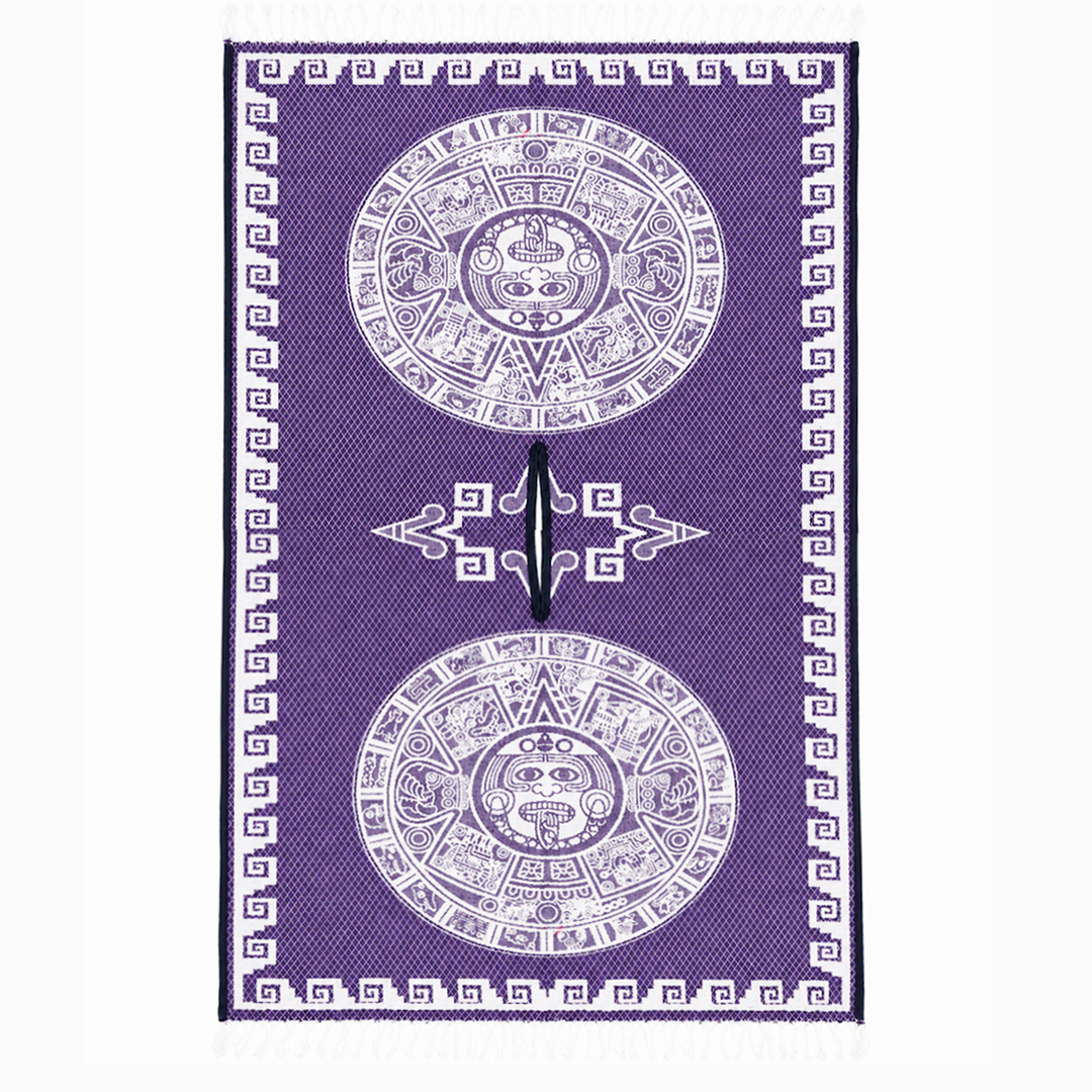 Jorongo Gaban Artesanal Mexicano Calendario Morado