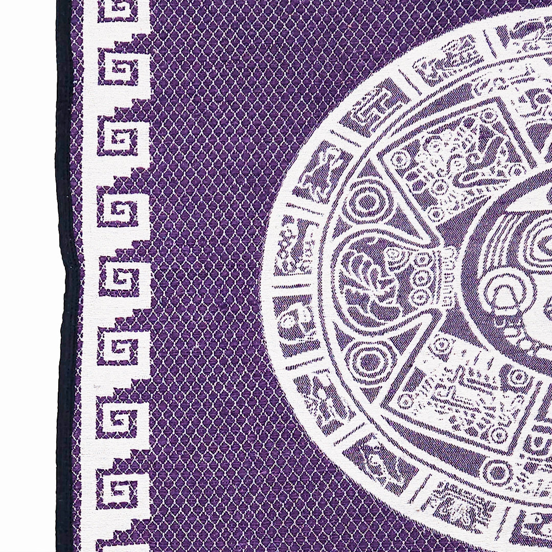 Jorongo Gaban Artesanal Mexicano Calendario Morado