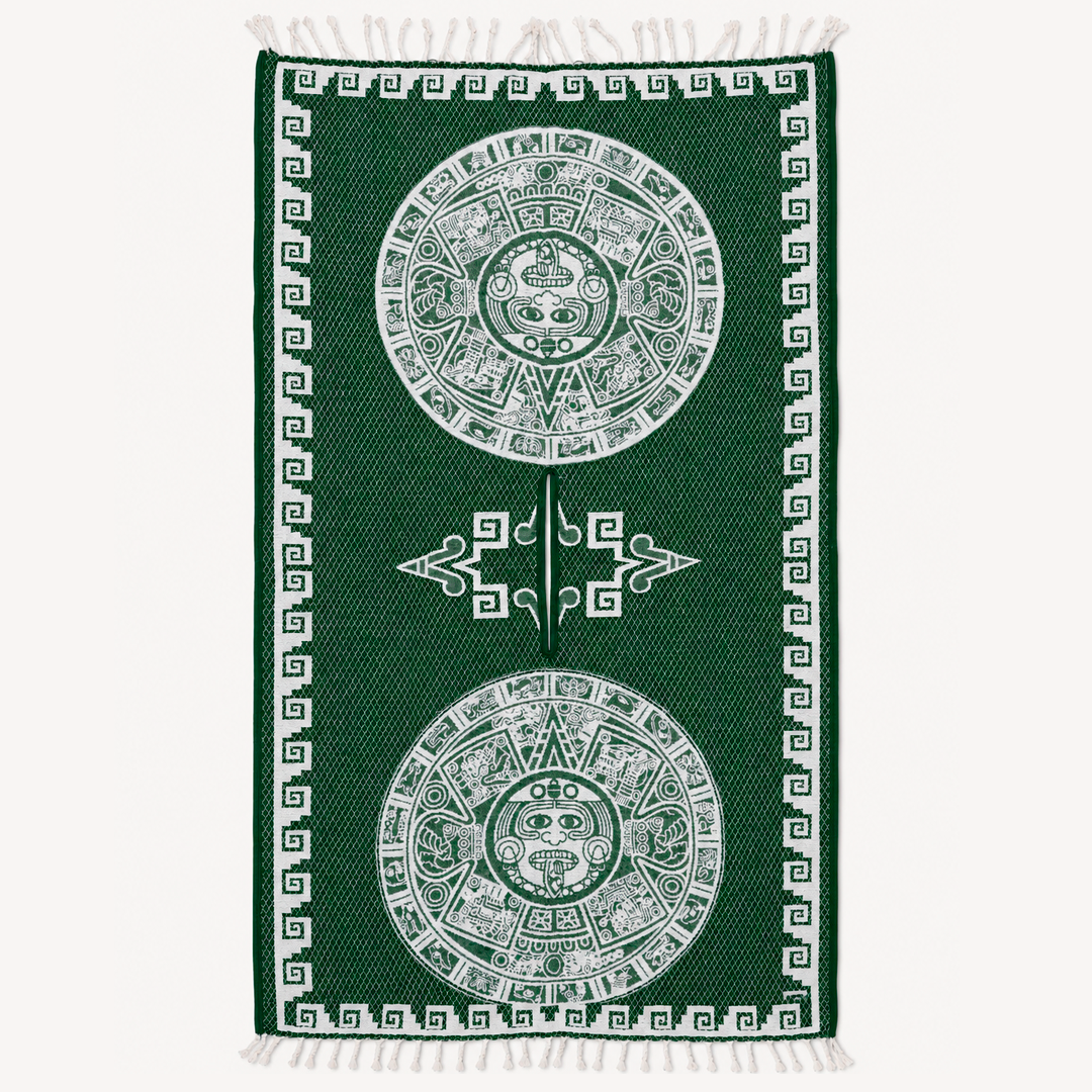 Jorongo Gaban Artesanal Mexicano Calendario Verde Oscuro