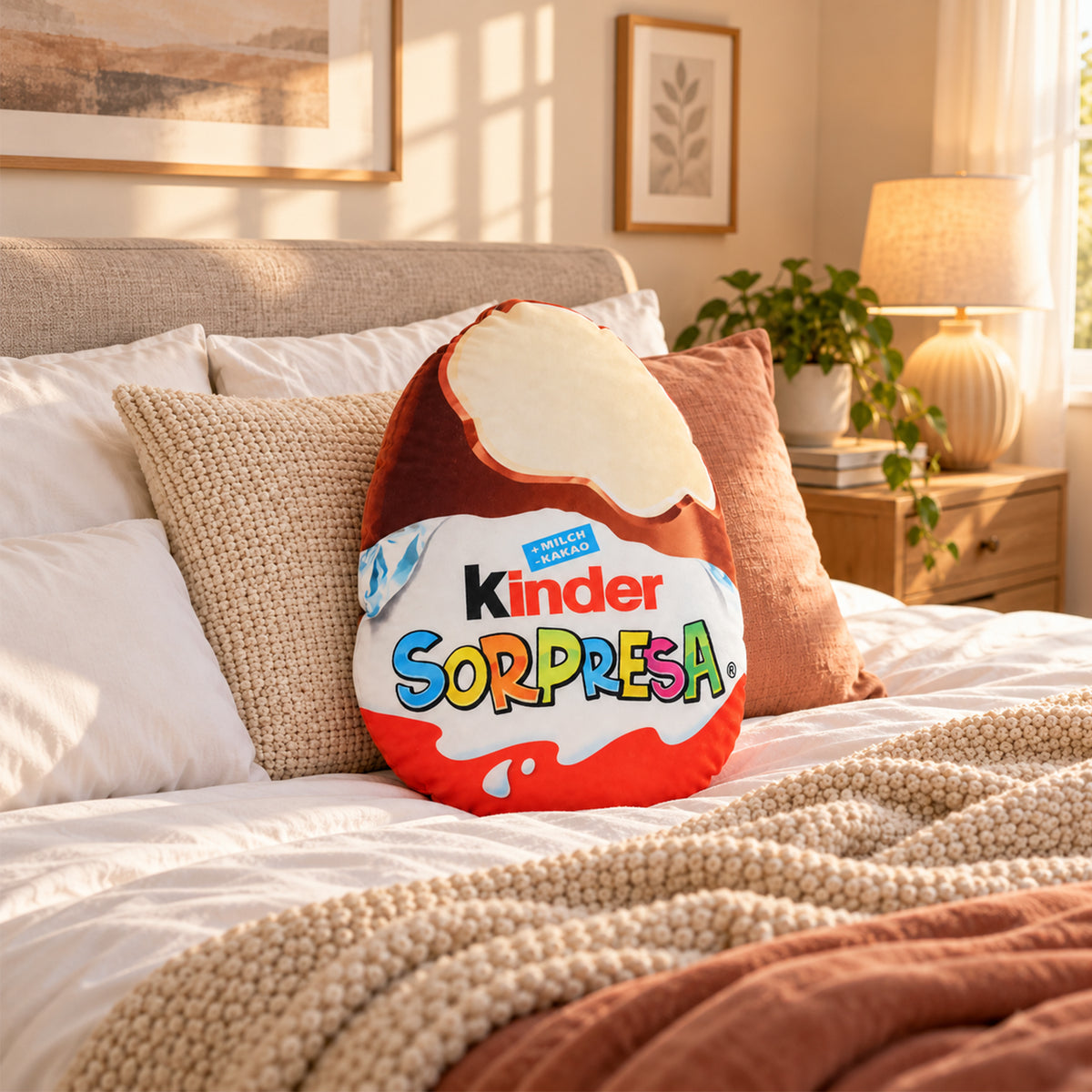 Almohada Ultra Suave Varios Diseños Decoración Modfull Prin® Huevo Kinder